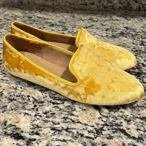 Circus by Sam Edelman Golden Yellow Velvet Slip-Ons